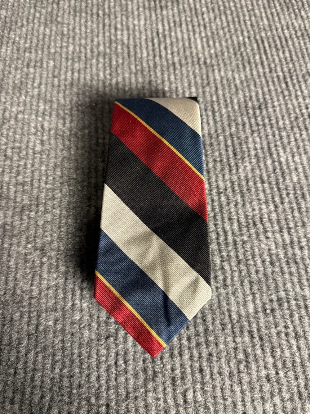 Polo Ralph Lauren Striped Silk Tie in Navy, Red, Black and Gold